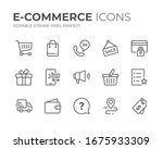 Simple Set Of E Commerce Line...