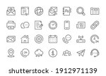 contact line icons. editable... | Shutterstock .eps vector #1912971139