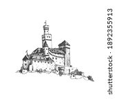 Medieval Castle. Vector Drawing ...