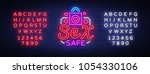 safe sex design template. safe... | Shutterstock .eps vector #1054330106