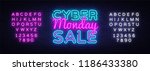 cyber monday vector  discount... | Shutterstock .eps vector #1186433380