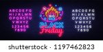 black friday sale neon banner... | Shutterstock .eps vector #1197462823