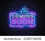 coming soon in neon style on... | Shutterstock .eps vector #2100716050