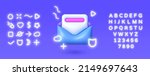 email 3d neon in 3d style on... | Shutterstock .eps vector #2149697643