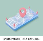 location map in realistic style ... | Shutterstock .eps vector #2151290503