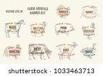 Labels With Farm Animals. Set...