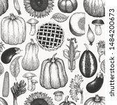 autumn season food seamless... | Shutterstock .eps vector #1484200673