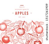 apple branch design template.... | Shutterstock .eps vector #1517261909
