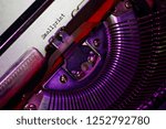 Small photo of Vintage typewriter with the words small print printed on a letter