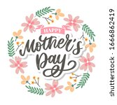 happy mothers day lettering.... | Shutterstock .eps vector #1666862419