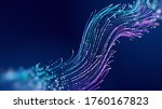 futuristic data stream vector... | Shutterstock .eps vector #1760167823