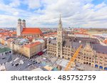 Aerial View Of Munich Old Town...