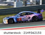 Small photo of Scarperia, 24 March 2022: BMW M4 GT3 of Team ST Racing driven by Samantha Tan - Bryson Morris - Nick Wittmer in action during 12h Hankook Race at Mugello Circuit in Italy.