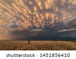 Small photo of This was the most stunning display of mammatus we have ever seen in Tornado Alley off the back of a dusty supercell storm in Texas.