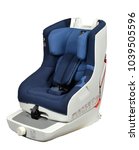 blue baby car seat with isofix... | Shutterstock . vector #1039505596