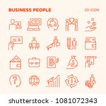 simple vector line icons.... | Shutterstock .eps vector #1081072343