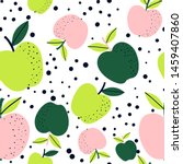 apple fruit seamless pattern ...