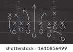 american football formation... | Shutterstock .eps vector #1610856499