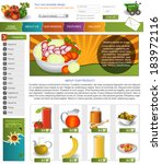 website template design along... | Shutterstock .eps vector #183972116