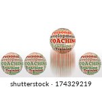 coaching 3d word cloud | Shutterstock . vector #174329219