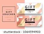 trendy abstract gift voucher... | Shutterstock .eps vector #1064594903