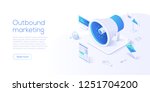 outbound marketing vector... | Shutterstock .eps vector #1251704200