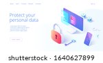 personal data security in... | Shutterstock .eps vector #1640627899