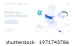 podcast application concept in... | Shutterstock .eps vector #1971743786