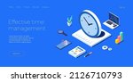 effective time management... | Shutterstock .eps vector #2126710793