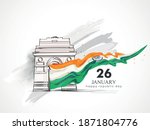 happy republic day  vector... | Shutterstock .eps vector #1871804776