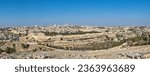 Jerusalem, the panorama of the old city. From the Mount of Olives.