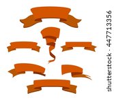 orange colorful ribbon vector... | Shutterstock .eps vector #447713356