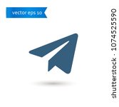 paper plane. paper plane icon.... | Shutterstock .eps vector #1074525590