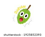 cute durian character feeling... | Shutterstock .eps vector #1925852393