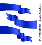 blue ribbons isolated on white... | Shutterstock .eps vector #1131536513
