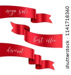 sale red flags isolated on... | Shutterstock .eps vector #1141718360