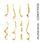 golden serpentine set. vector... | Shutterstock .eps vector #1208374933