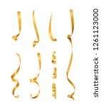 golden serpentine set. golden... | Shutterstock . vector #1261123000
