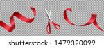 red scissors cut ribbon... | Shutterstock .eps vector #1479320099