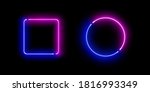 realistic gradient neon square... | Shutterstock .eps vector #1816993349
