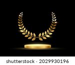 golden podium for first place... | Shutterstock .eps vector #2029930196