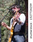 Small photo of San Francisco, CA/USA - 10/4/19: Waylon Albright "Shooter" Jennings aka Shooter Jennings performs at Hardly Strictly Bluegrass in Golden Gate Park. He's the son of country music legend Waylon Jenning.