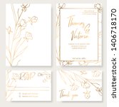 wedding invitation template... | Shutterstock .eps vector #1406718170