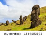Moai Statues In The Rano Raraku ...