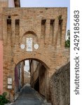 Small photo of The ancient Porta Fiorentina at the entrance to the historic center of Lari, Pisa, Italy