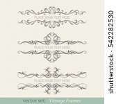 vector set of vintage frames | Shutterstock .eps vector #542282530