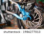 Disc brake on folding bike  , Bicycle Maintenance and Repair concept