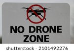 No Drone Fly Zone Sign