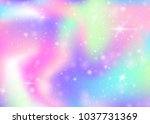 Fairy Background With Rainbow...