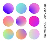 round gradient set with modern... | Shutterstock .eps vector #709955650